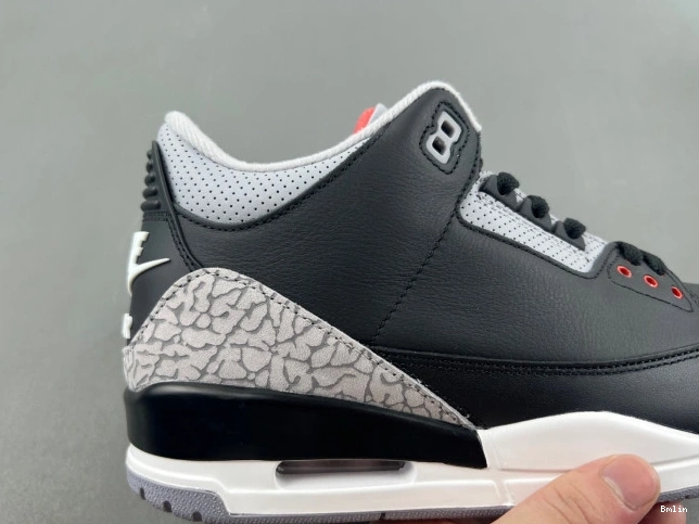 Bmlin Shoes Air Cement Jordan 3 Black DN3707-010 0809
